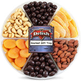 Holiday Chocolate, Nuts & Dried Fruit Assortment Gift Tray 6-Pt