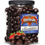 Dark Chocolate Covered Dried Strawberries Jumbo Jar