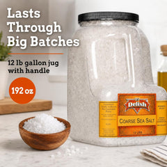 Coarse Sea Salt 7 LBS Bulk Gallon Jug with Handle