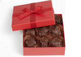 Milk Chocolate Peanut Caramel Clusters — Red Gift Box