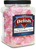 Pink Strawberry Taffy Chews — Jumbo Jar