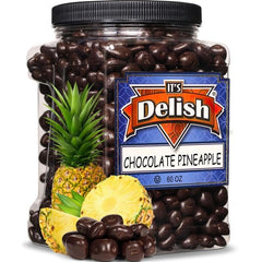 Dark Chocolate Dried Pineapple Bits Jumbo Jar - It's Delish