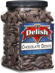 Sugar-Free Dark Chocolate Discs — Jumbo Jar - It's Delish