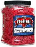 Sour Strawberry Licorice Straws — Jumbo Jar