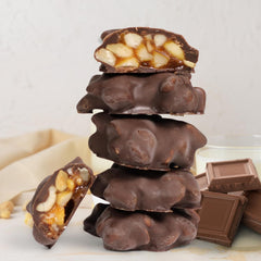 Chocolate Caramel Rice Crispies Clusters — Red Gift Box - It's Delish (photo 5)