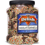 Christmas Dark Chocolate Nonpareils  Jumbo Jar