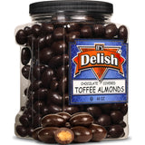 Dark Chocolate Toffee Coated Almonds — Jumbo Jar
