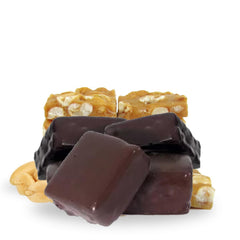 Dark Chocolate Covered Peanut Brittle Red Gift Box - It's Delish (photo 2)