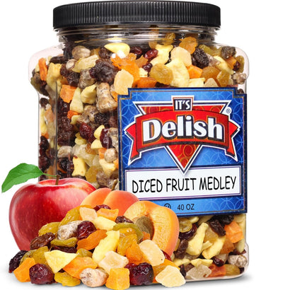 Dried Mixed Fruit Dices Medley Jumbo Jar - It's Delish