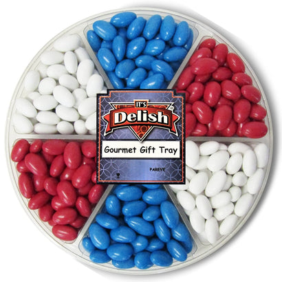 Patriotic Jordan Almonds Gift Tray - It's Delish