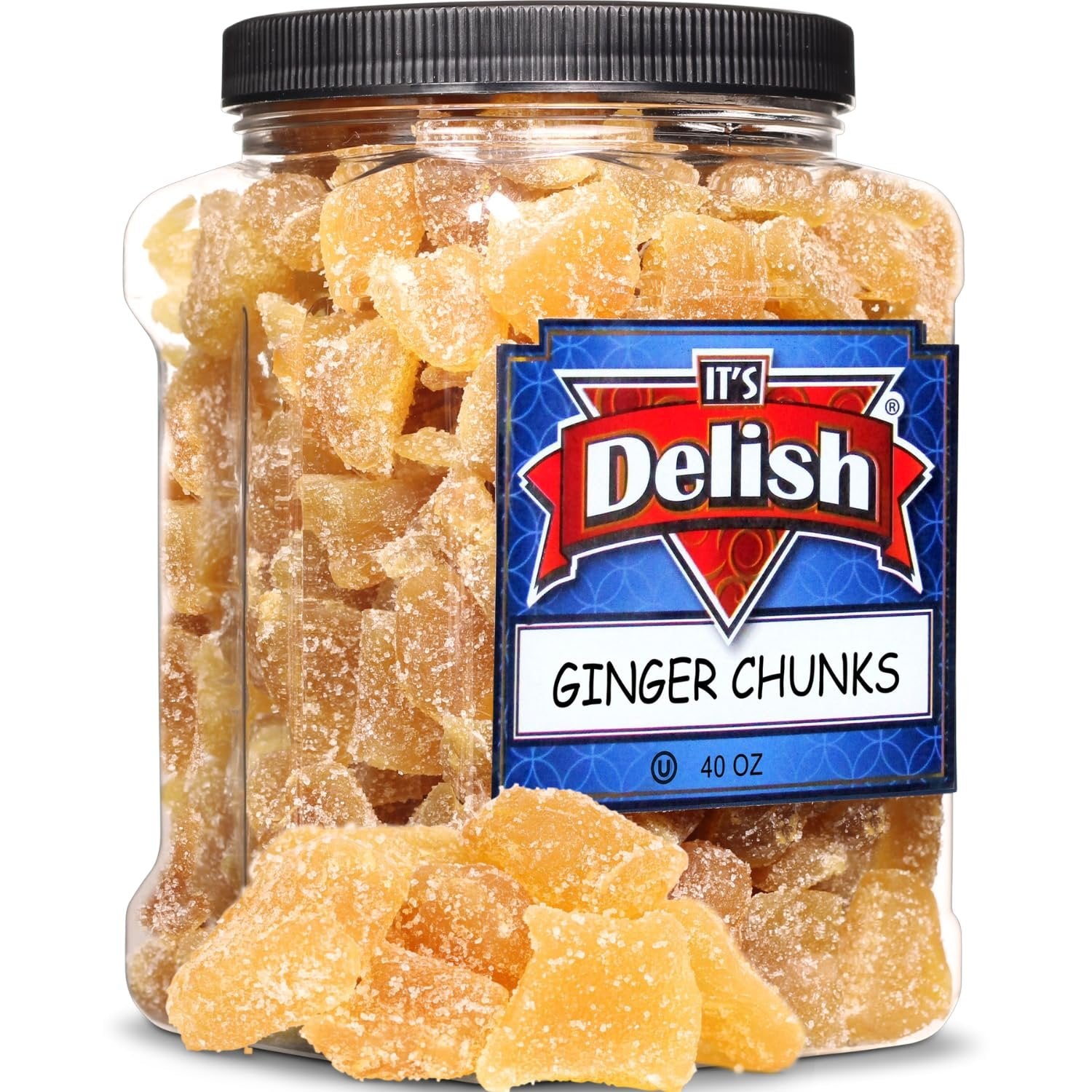 Crystallized Ginger Chunks — Jumbo Jar - It's Delish