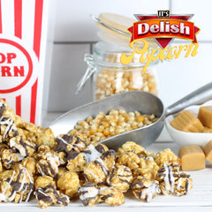 Chocolate Drizzle Zigzag Popcorn - It's Delish (photo 3)