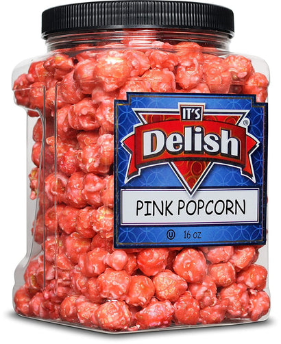 Pink Strawberry Popcorn — Jumbo Jar - It's Delish