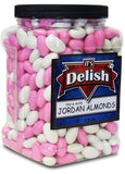 Pink and White Jordan Almonds Mix  3.5 lbs Jumbo Container