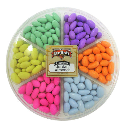 Jordan Almond Gift Tray (Assorted Pastel, 6 Section) - It's Delish