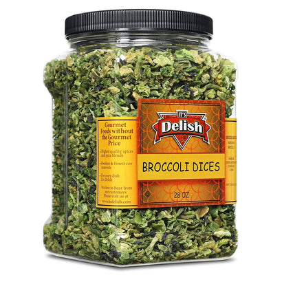 Dried Broccoli Dices — Jumbo Jar - It's Delish