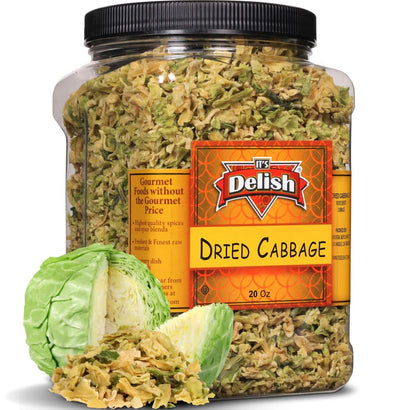 Dried Cabbage Flakes — Jumbo Jar - It's Delish